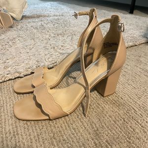 Nude Block Heels size 9.5